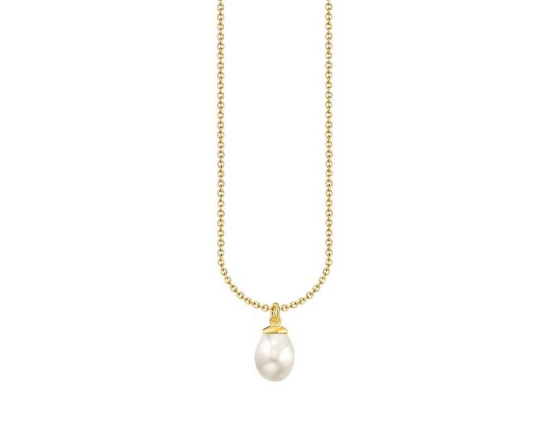 THOMAS SABO Kette mit Anhänger Halskette mit Anhänger Damen Perle Vergoldet KE2238-430-14 von THOMAS SABO