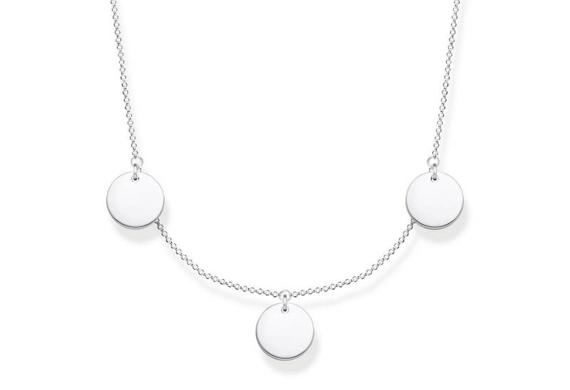 THOMAS SABO Kette mit Anhänger KE1959-001-21 Halskette mit Anhänger Damen Drei Coins Silber von THOMAS SABO