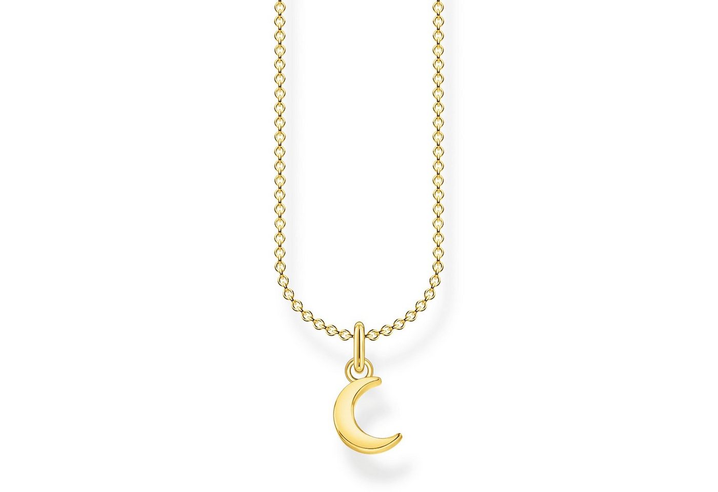 THOMAS SABO Kette mit Anhänger KE2051-413-39 Halskette mit Anhänger Mond Silber Vergoldet von THOMAS SABO