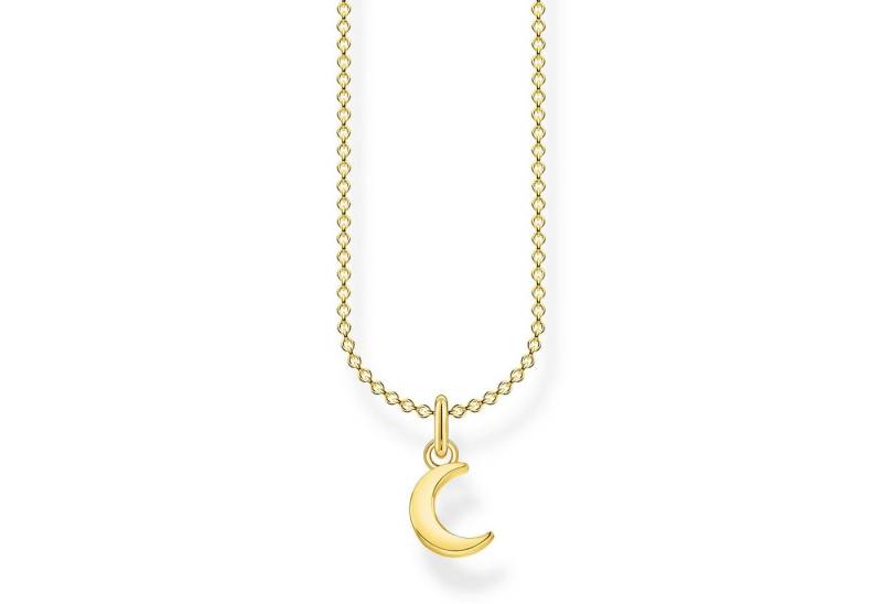THOMAS SABO Kette mit Anhänger KE2051-413-39 Halskette mit Anhänger Mond Silber Vergoldet von THOMAS SABO