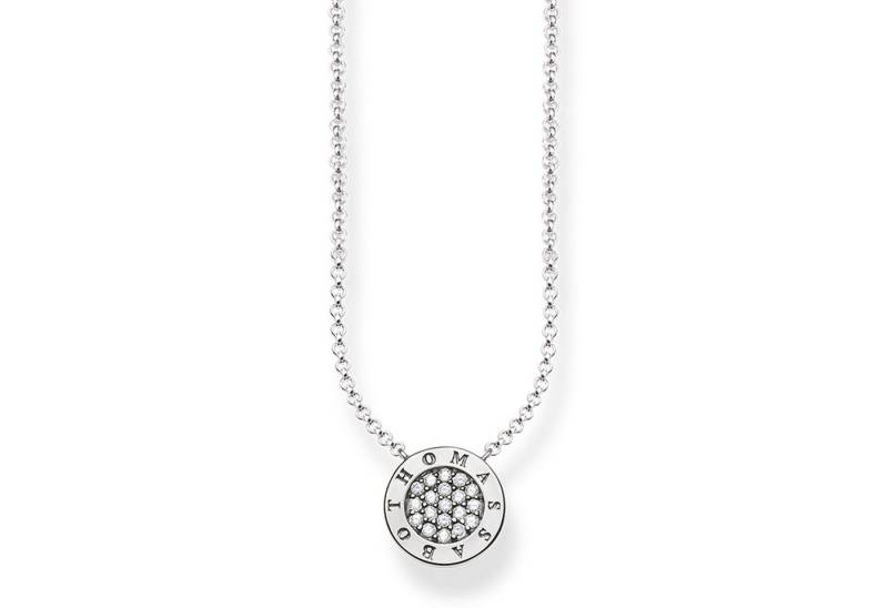 THOMAS SABO Kette mit Anhänger Kette Mit Anhänger Classic Pavé Weiss Silber von THOMAS SABO