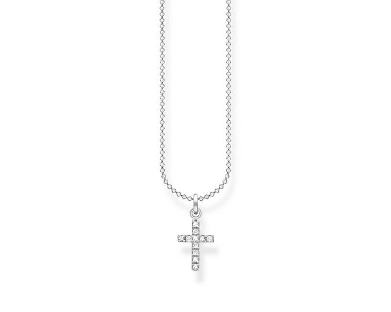 THOMAS SABO Kette mit Anhänger SCKE150308 Halskette mit Anhänger Damen Kreuz Zirkonia Silber von THOMAS SABO