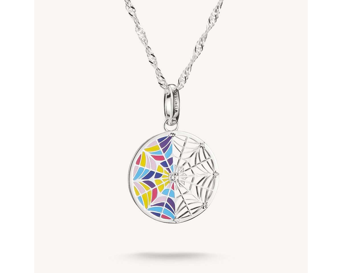 THOMAS SABO Kette mit Anhänger THOMAS SABO Kette Wednesday Fenster Emaille Silber, Länge 45 cm von THOMAS SABO