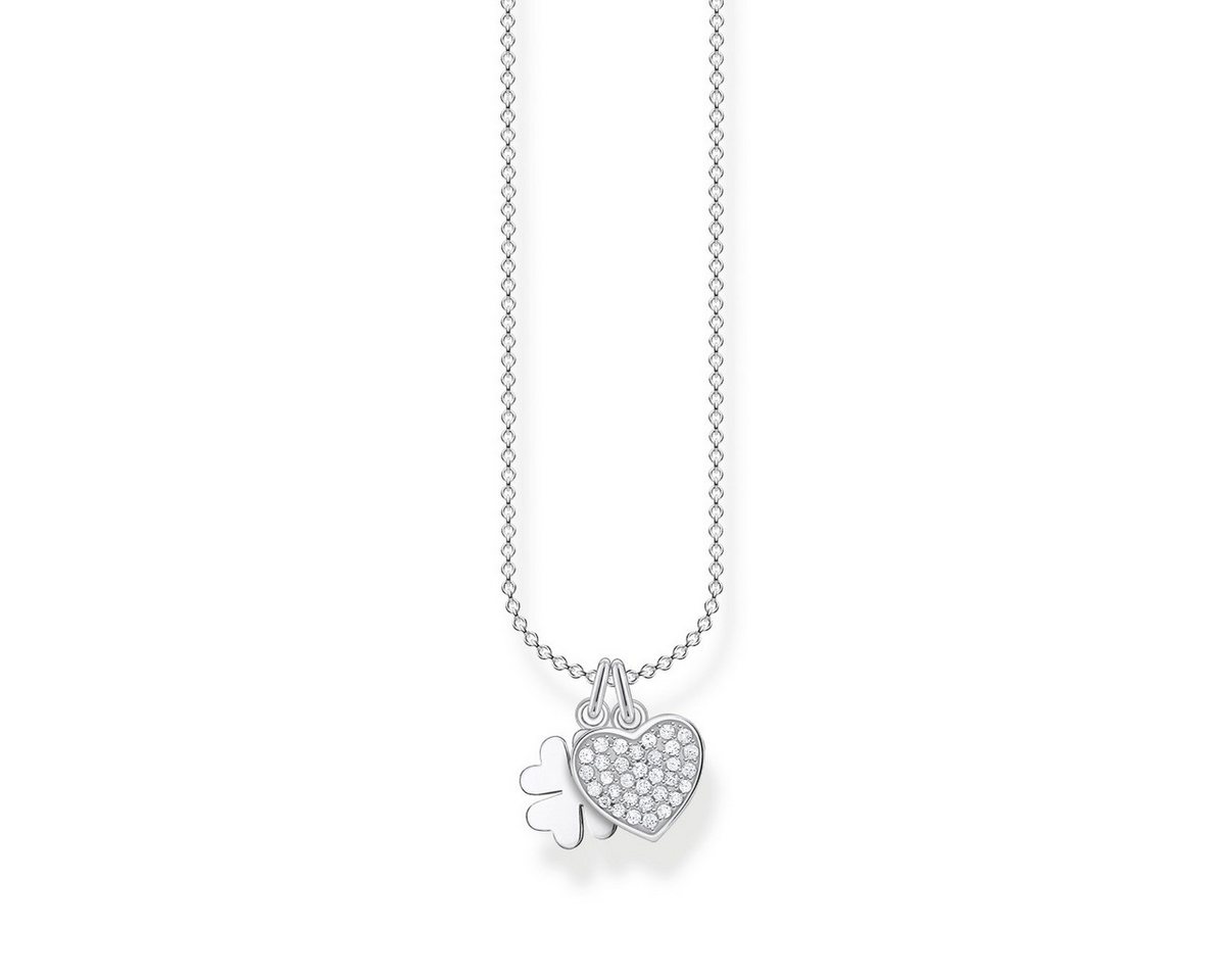 THOMAS SABO Kette mit Anhänger Thomas SCKE150316 Halskette mit Anhänger Damen Herz Kleeblatt Silber von THOMAS SABO