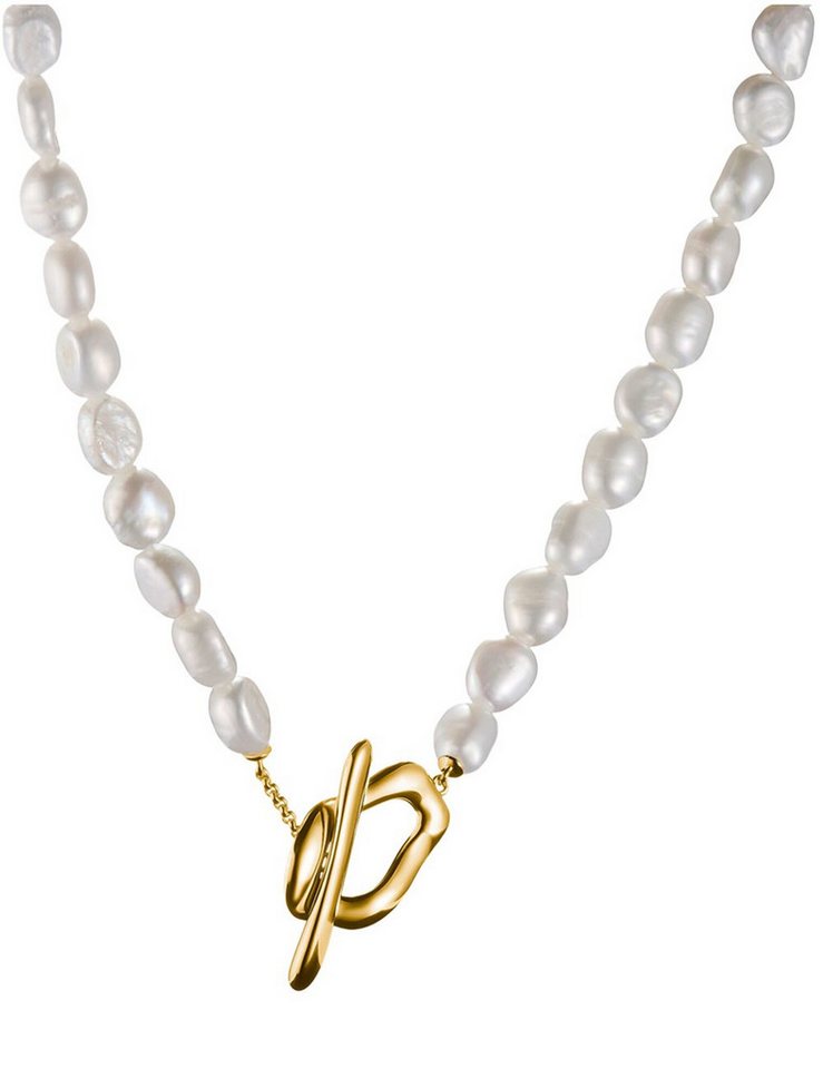 THOMAS SABO Kette mit Anhänger Thomas Sabo KE2320-430-14-L45 Perlenkette Natural Beauty vergoldet Dam von THOMAS SABO