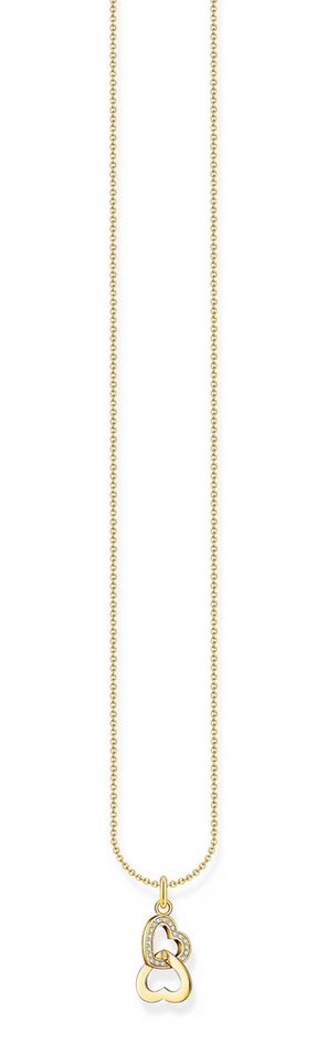 THOMAS SABO Kette mit Anhänger Thomas Sabo Kette KE2267-414-14 Silber vergoldet verschlungene Herzen THOMAS SABO Kette mit Anhänger Thomas Sabo Kette KE2267-414-14 Silber vergoldet verschlungene Herzen von THOMAS SABO