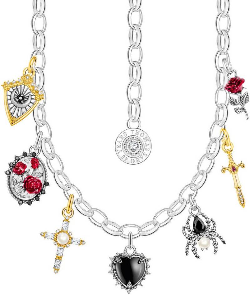 THOMAS SABO Kette mit Anhänger True Romance, mit Zirkonia (synth), Saphir (synth) - mit Süßwasserzuchtperle von THOMAS SABO