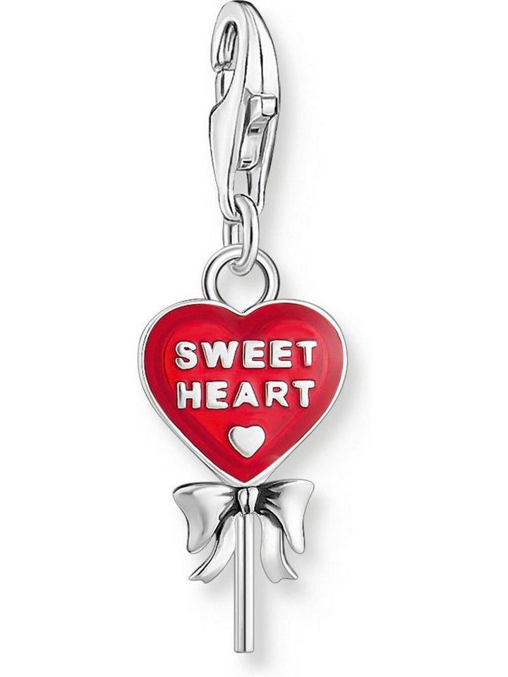 THOMAS SABO Kettenanhänger Thomas Sabo Damen-Charm 925er Silber, Emaille Herz von THOMAS SABO