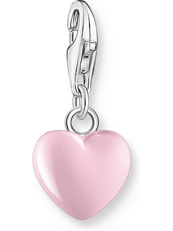 THOMAS SABO Kettenanhänger Thomas Sabo Damen-Charm 925er Silber, Emaille Herz von THOMAS SABO