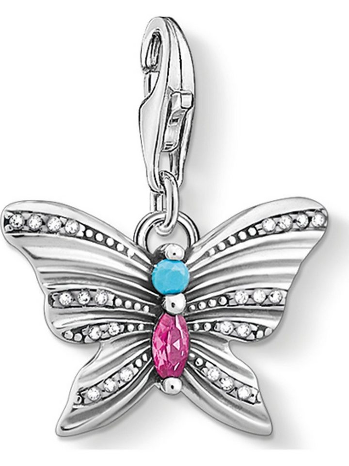 THOMAS SABO Kettenanhänger Thomas Sabo Damen-Charm 925er Silber 1 Farbstein von THOMAS SABO
