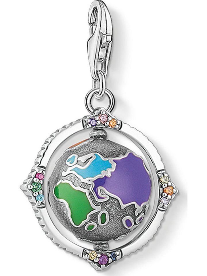 THOMAS SABO Kettenanhänger Thomas Sabo Damen-Charm 925er Silber 1 Glasstein von THOMAS SABO