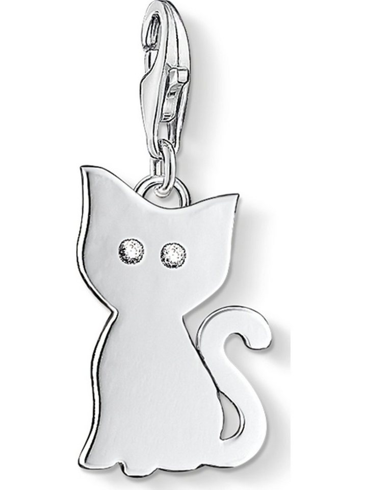 THOMAS SABO Kettenanhänger Thomas Sabo Damen-Charm 925er Silber 2 Zirkonia von THOMAS SABO