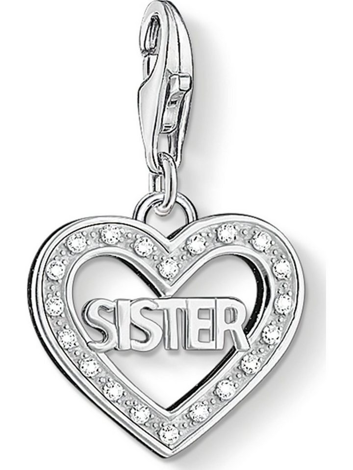 THOMAS SABO Kettenanhänger Thomas Sabo Damen-Charm 925er Silber 20 Zirkonia von THOMAS SABO