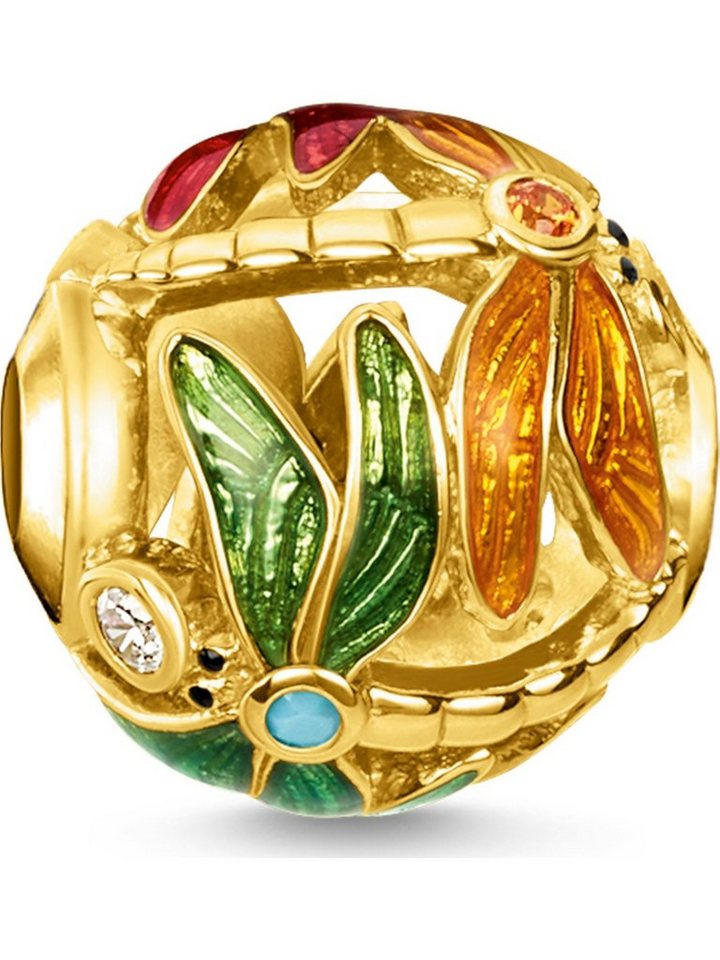 THOMAS SABO Kettenanhänger Thomas Sabo Damen-Charm 925er Silber Farbstein von THOMAS SABO