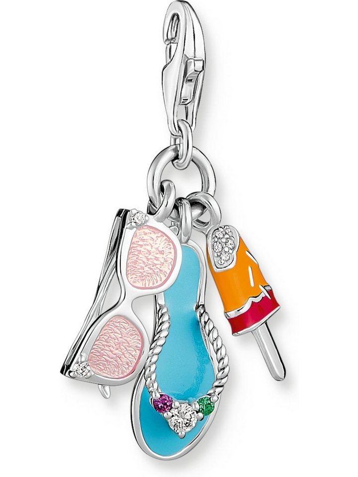 THOMAS SABO Kettenanhänger Thomas Sabo Damen-Charm 925er Silber Zirkonia von THOMAS SABO