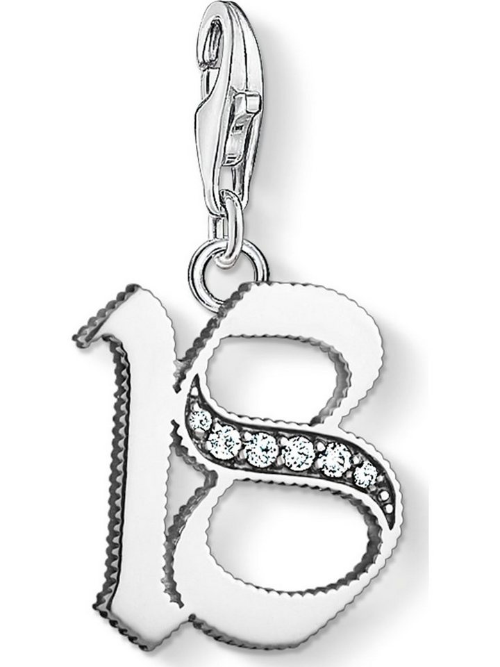 THOMAS SABO Kettenanhänger Thomas Sabo Damen-Charm 925er Silber Zirkonia von THOMAS SABO