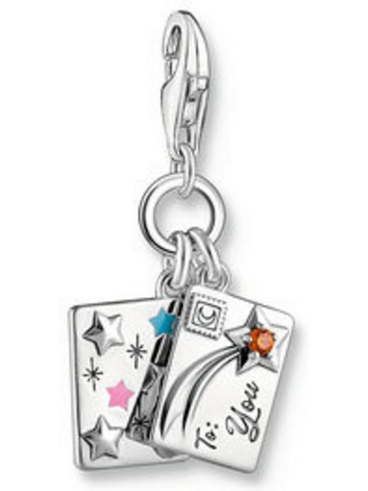 THOMAS SABO Kettenanhänger Thomas Sabo Damen-Charm Silber, Emaille Zirkonia von THOMAS SABO