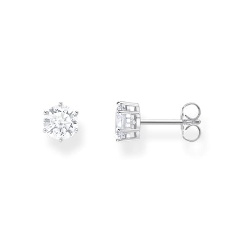 THOMAS SABO Ohrstecker mit weißem Stein im Brillantschliff Recyceltes 925 Silber H2301-051-14 von THOMAS SABO