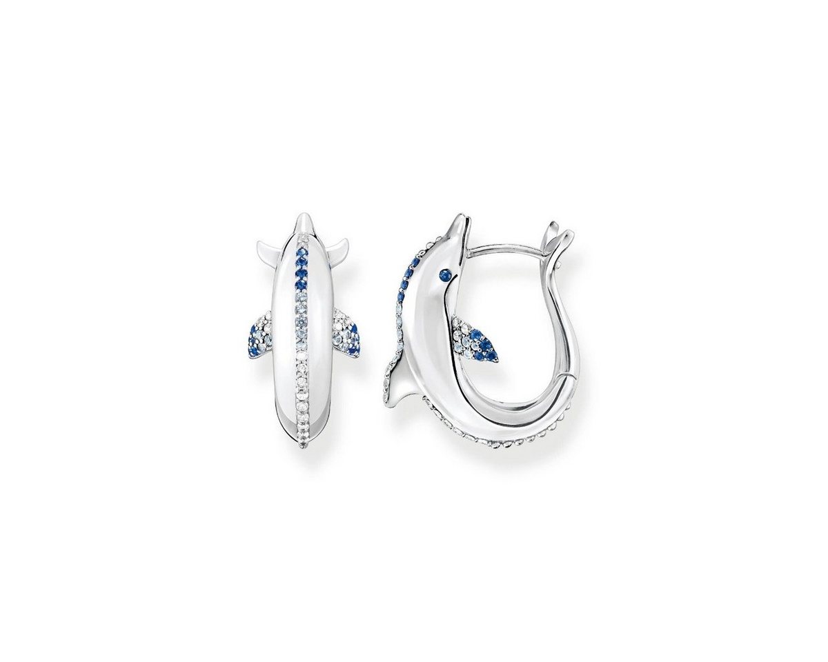 THOMAS SABO Paar Creolen CR688-644-1 Ohrringe Creolen Damen Delfin mit Blauen Steinen Silber THOMAS SABO Paar Creolen CR688-644-1 Ohrringe Creolen Damen Delfin mit Blauen Steinen Silber von THOMAS SABO