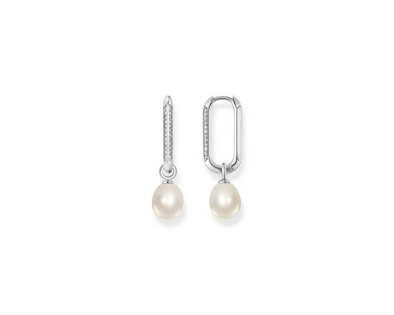 THOMAS SABO Paar Creolen CR689-643-14 Creolen Ohrringe Damen Glieder und Perlen Silber von THOMAS SABO