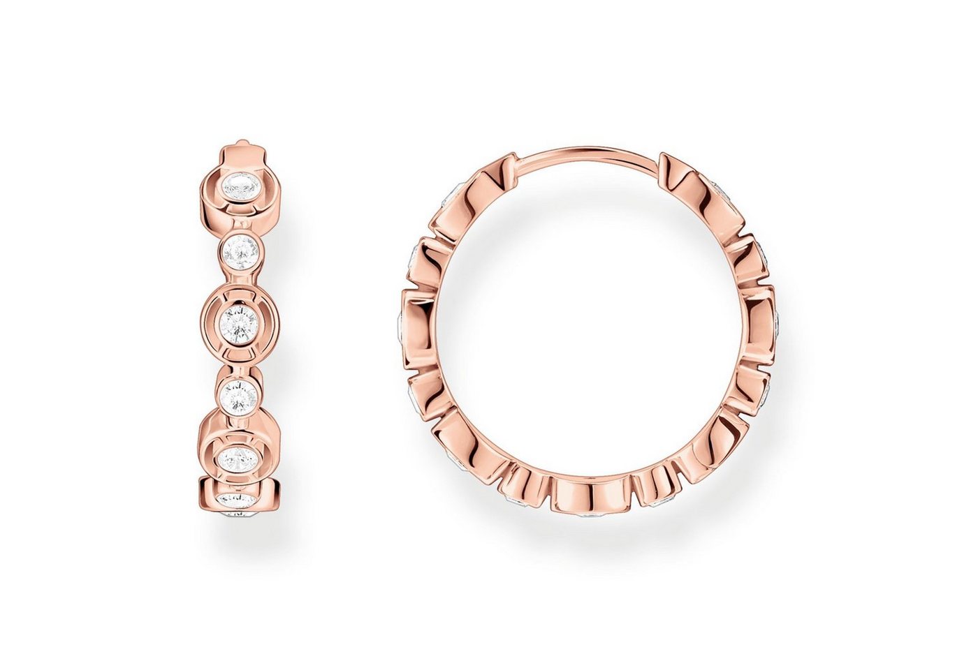 THOMAS SABO Paar Creolen Creolen Kreise Zirkonia Roségoldfarben von THOMAS SABO