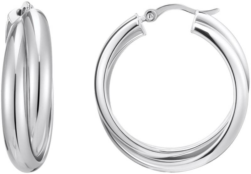 THOMAS SABO Paar Creolen Schmuck Silber 925 Ohrringe verschlungenes Design, CR738-001 CR738-413 von THOMAS SABO