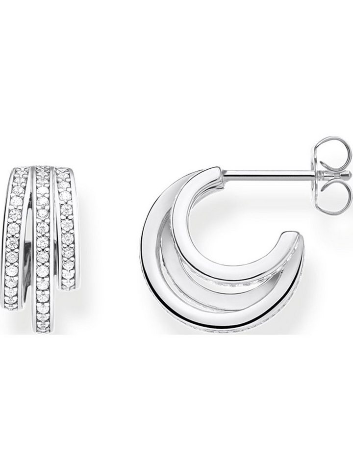 THOMAS SABO Paar Creolen Thomas Sabo Damen-Creolen 925er Silber Zirkonia (Paar) von THOMAS SABO