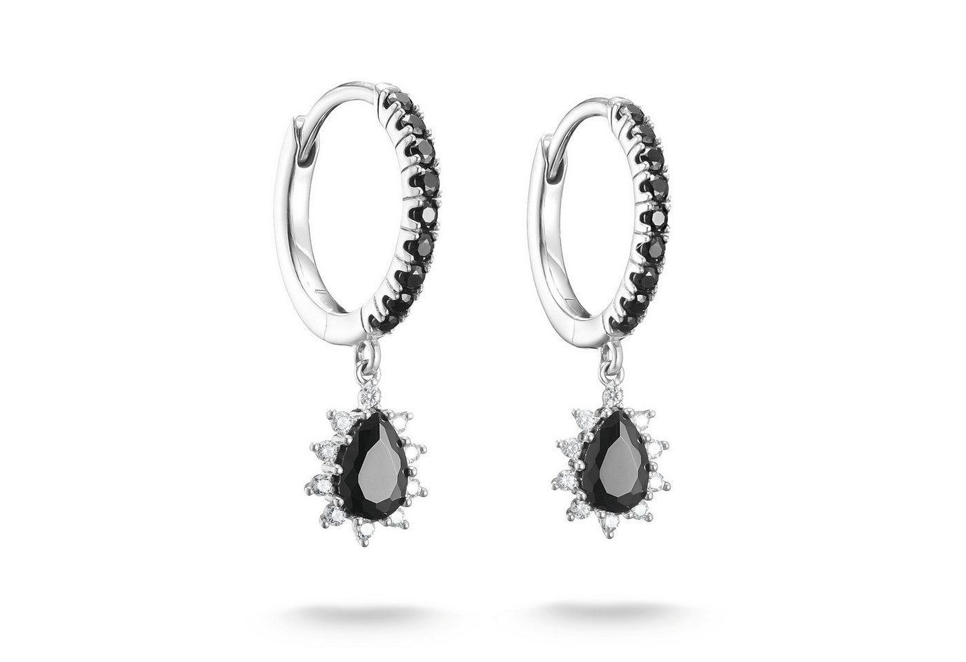 THOMAS SABO Paar Creolen True Romance Ohrschmuck "Tropfen", mit Zirkonia (synth) von THOMAS SABO