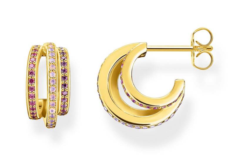 THOMAS SABO Paar Ohrstecker Goldfarben Farbige Steine von THOMAS SABO