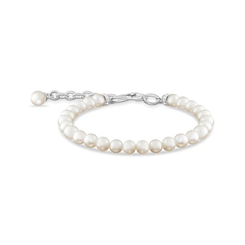 THOMAS SABO Perlenarmband für Damen aus 925 Sterlingsilber und Süßwasserperlen, Länge 16-19cm, A2034-167-14-L19V THOMAS SABO Perlenarmband für Damen aus 925 Sterlingsilber und Süßwasserperlen, Länge 16-19cm, A2034-167-14-L19V von THOMAS SABO
