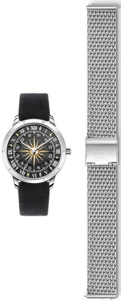 THOMAS SABO Quarzuhr, (Set, 2-tlg., mit Wechselarmband), Armbanduhr,Damen, ideal auch als Geschenk, Sternzeichen, Sterne, Astro von THOMAS SABO