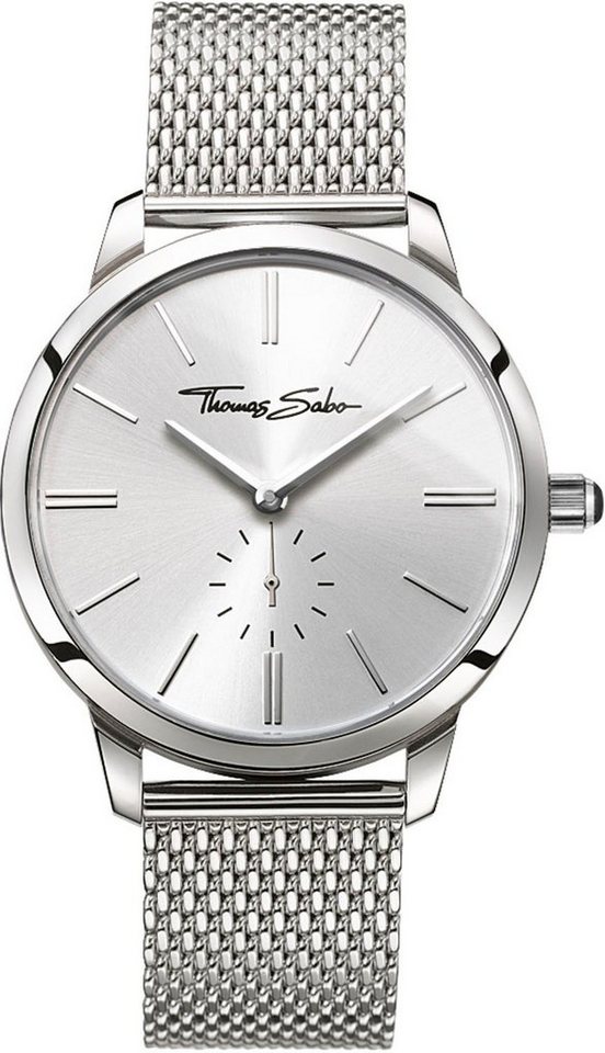 THOMAS SABO Quarzuhr GLAM SPIRIT, Damenuhr, Armbanduhr, kleine Sekunde, Zirkonia-Stein auf Krone von THOMAS SABO