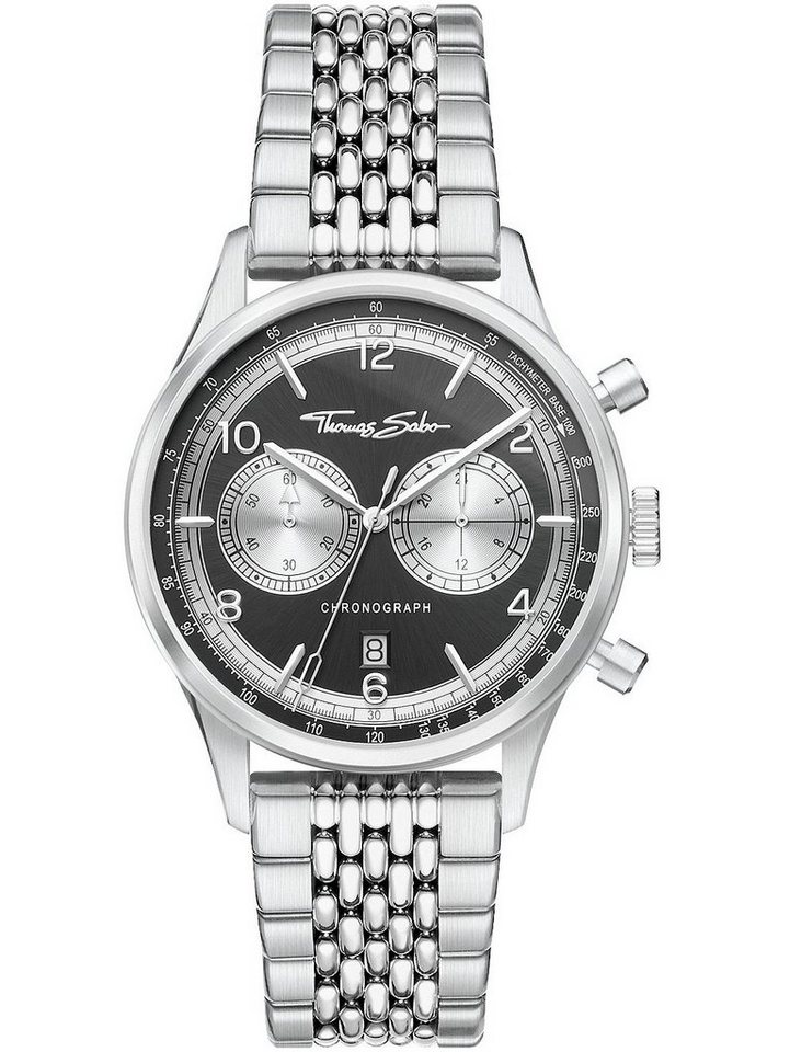 THOMAS SABO Quarzuhr Thomas Sabo WA0375-201-203 Rebel at Heart Chronograph Herrenuhr Thomas Sabo WA0375-201-203 Rebel at Heart Chronograph Herrenuhr von THOMAS SABO