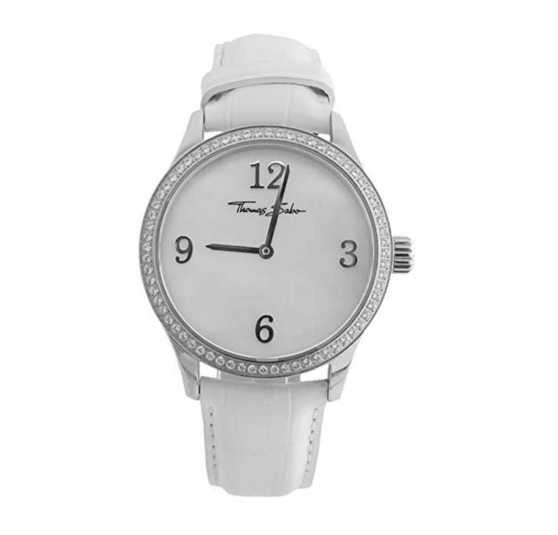 THOMAS SABO Quarzuhr WA0045-215-202 Damen-Uhr Analog Quarz mit Leder-Band von THOMAS SABO
