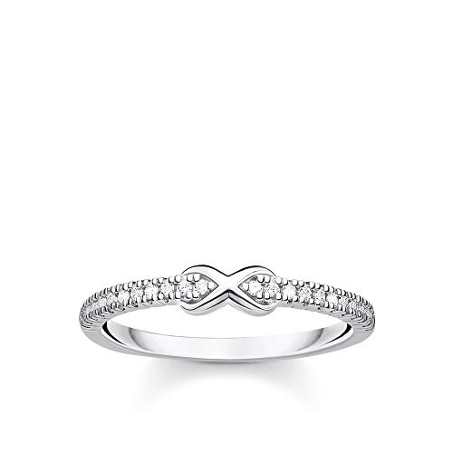 THOMAS SABO Ring Infinity mit weißen Steinen silber 925 Sterling Silber TR2322-051-14-58 von THOMAS SABO