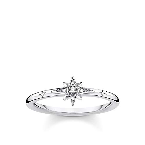 THOMAS SABO Ring Stern mit Steinen silber 925 Sterling Silber TR2317-051-14-58 von THOMAS SABO