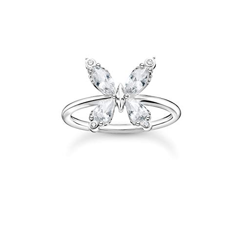 THOMAS SABO Damen Ring Schmetterling weiße Steine 925 Sterlingsilber TR2356-051-14 von THOMAS SABO