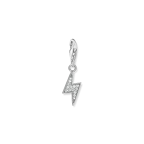 THOMAS SABO Damen Charm-Anhänger Blitz weiße Steine Charm Club 925 Sterlingsilber 1881-051-14 von THOMAS SABO