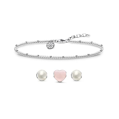 THOMAS SABO Sabo Damen Schmuck Set Armband Bead Kugel Anhänger 925 Sterlingsilber SET0605-469-7-L19v von THOMAS SABO