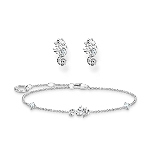 THOMAS SABO Sabo Damen Schmuck Set Armband Ohrstecker 925 Sterlingsilber SET0607-051-14-L19v von THOMAS SABO
