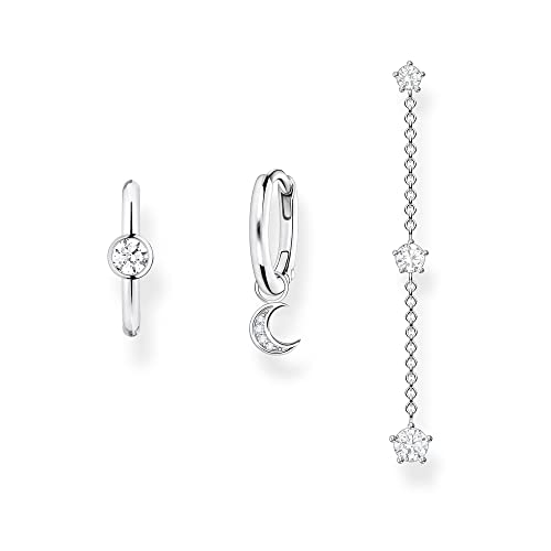 THOMAS SABO Sabo Damen Schmuck Set Einzel Creole Earcuff Ohrstecker 925 Sterlingsilber SET0617-051-14 von THOMAS SABO