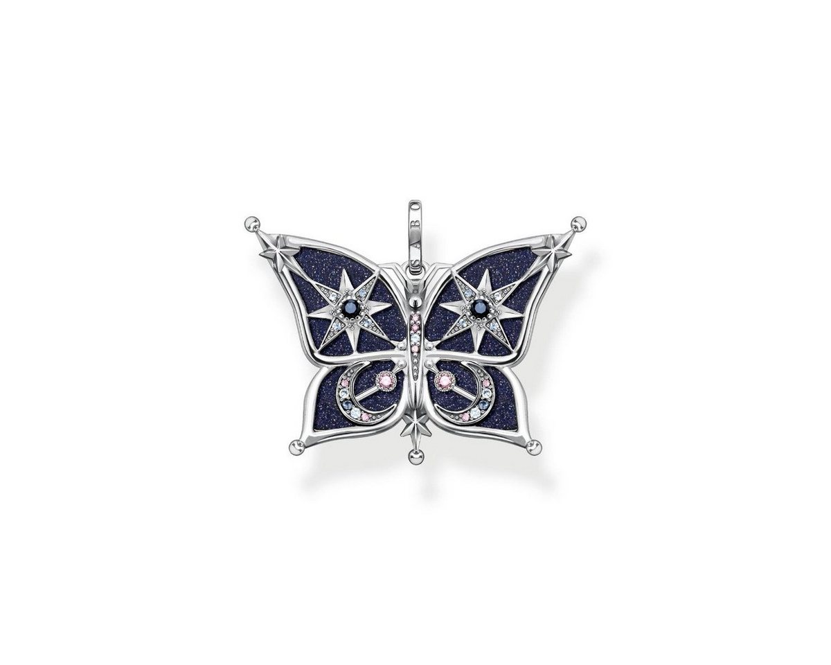 THOMAS SABO Schmetterlingsanhänger PE929-945-7 Ketten-Anhänger Damen Schmetterling Stern & Mond Silber von THOMAS SABO