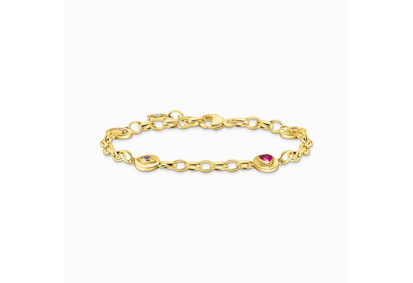 THOMAS SABO Silberarmband Armband mit symbolischen Mond, Auge, Herz und Sonne vergoldet THOMAS SABO Silberarmband Armband mit symbolischen Mond, Auge, Herz und Sonne vergoldet von THOMAS SABO