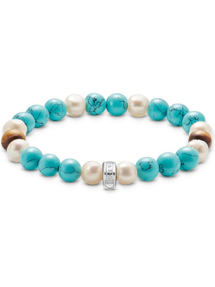THOMAS SABO Silberarmband Thomas Sabo Damen-Armband 925er Silber Farbstein, Modern von THOMAS SABO
