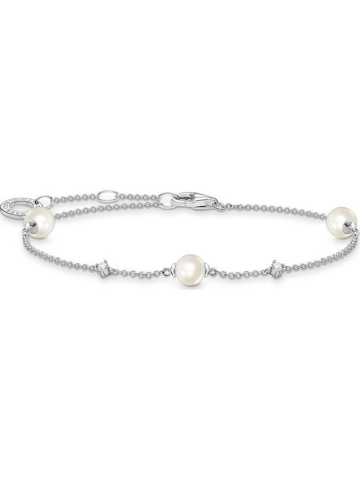 THOMAS SABO Silberarmband Thomas Sabo Damen-Armband 925er Silber Perle von THOMAS SABO