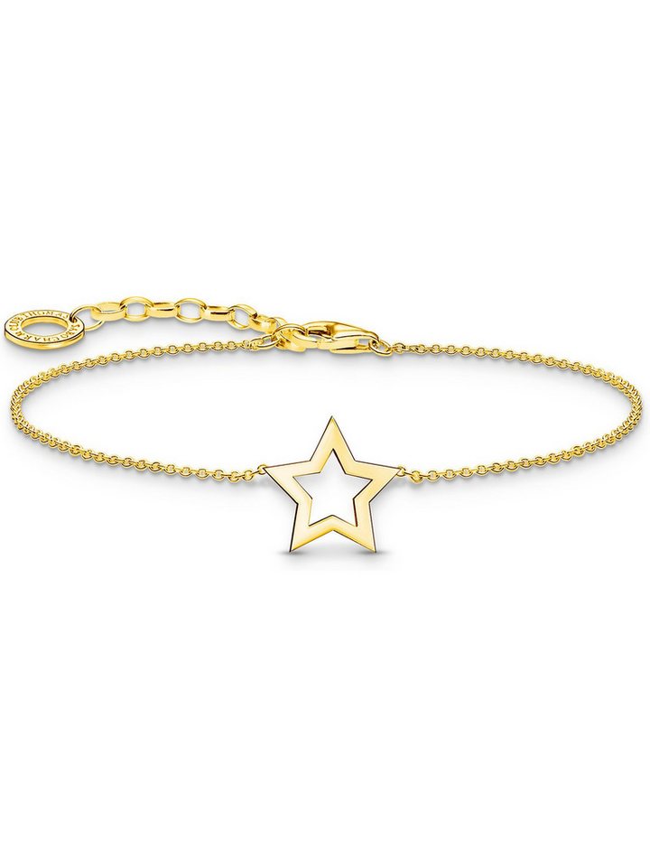 THOMAS SABO Silberarmband Thomas Sabo Damen-Armband 925er Silber Stern, Modern THOMAS SABO Silberarmband Thomas Sabo Damen-Armband 925er Silber Stern, Modern von THOMAS SABO