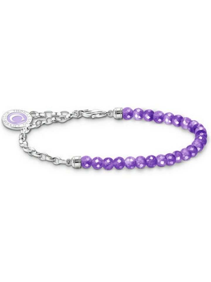 THOMAS SABO Silberarmband Thomas Sabo Damen-Armband Silber, Emaille Amethyst von THOMAS SABO