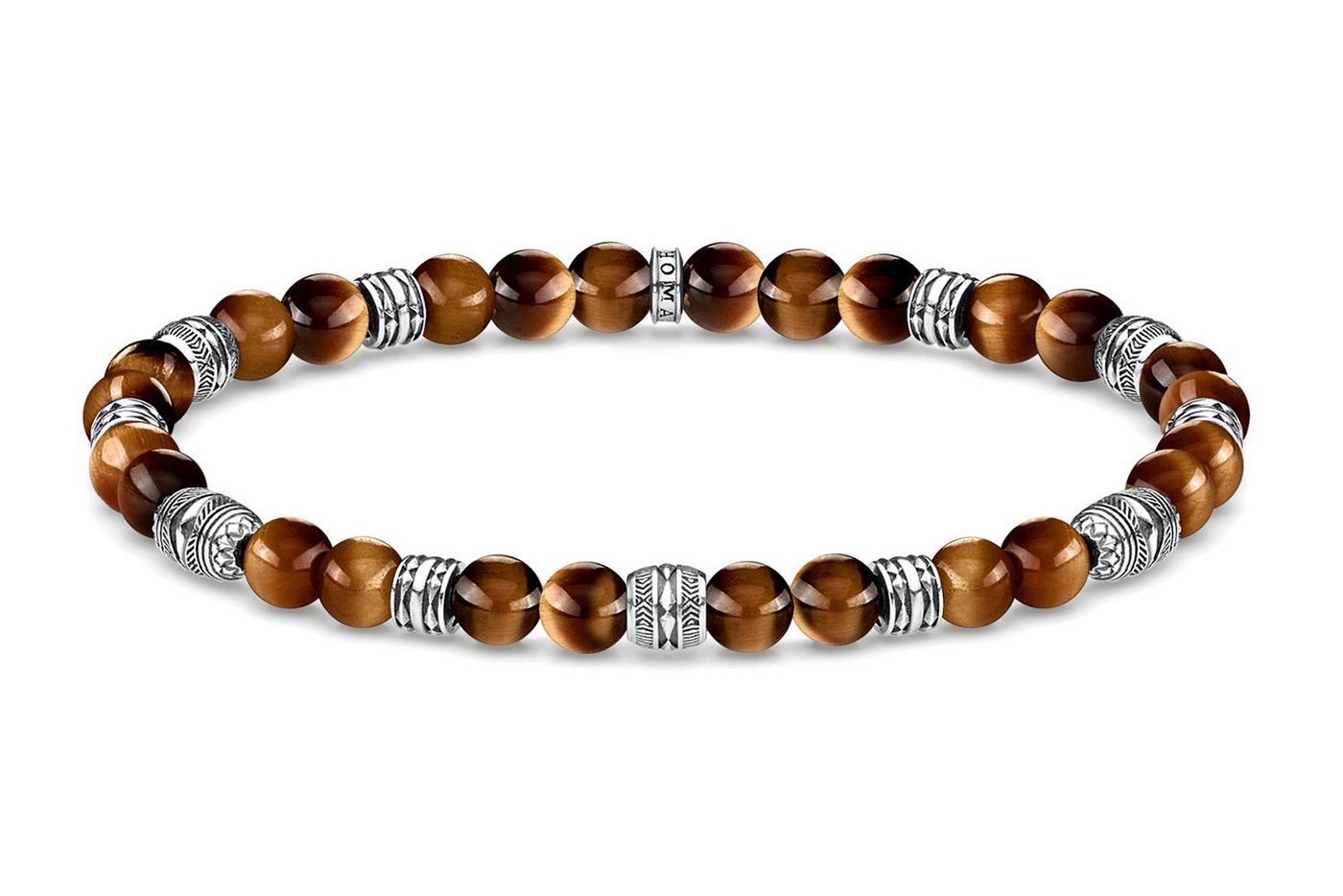 THOMAS SABO Silberarmband Unisex- Talisman Tigerauge von THOMAS SABO
