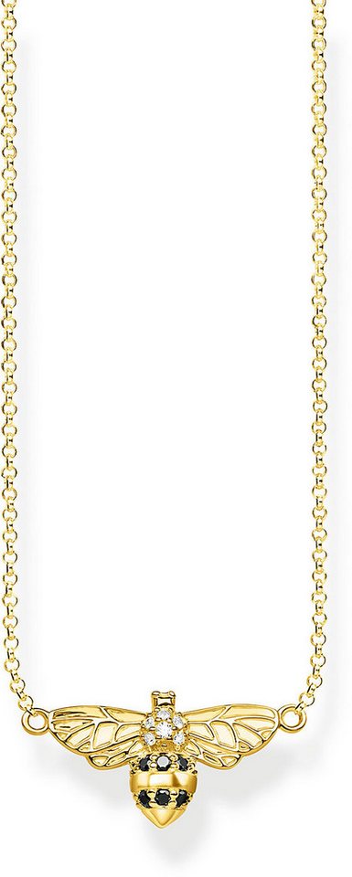 THOMAS SABO Silberkette Halskette Biene - 750 Gelbgold Vergoldung von THOMAS SABO
