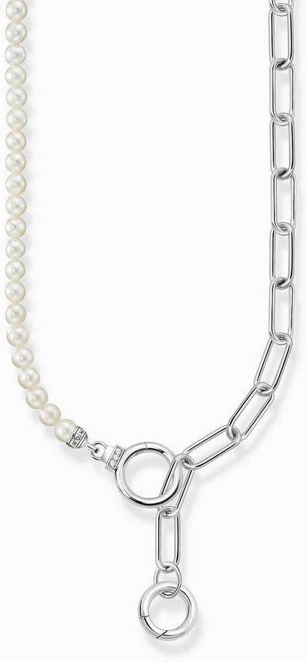 THOMAS SABO Silberkette Collier aus Kette und Perlen mit zwei Verschlüssen - Thomas Sabo Model THOMAS SABO Silberkette Collier aus Kette und Perlen mit zwei Verschlüssen - Thomas Sabo Model von THOMAS SABO